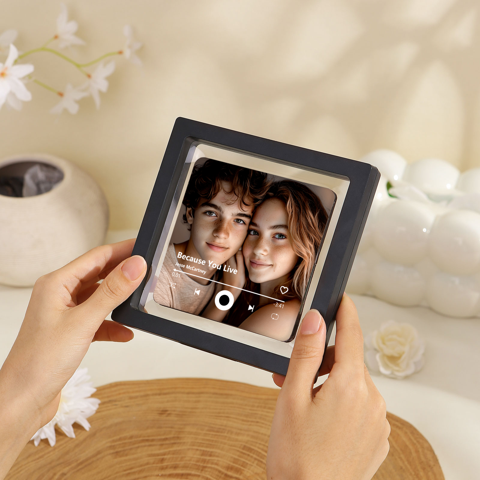 Magnete Personalizzato per Frigorifero – Incisione con Foto e Canzone – Regalo Romantico per Coppie | Jessemade