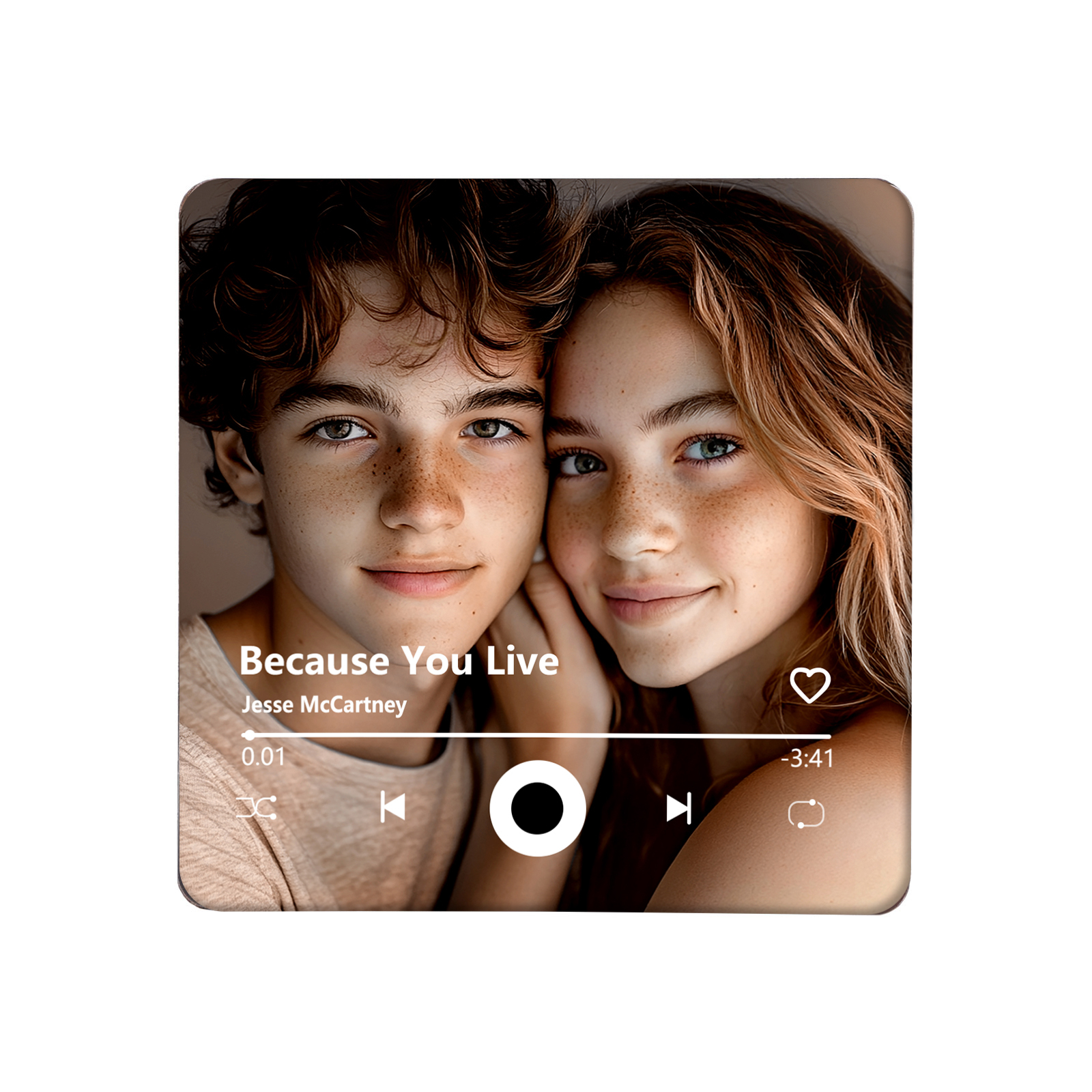 Magnete Personalizzato per Frigorifero – Incisione con Foto e Canzone – Regalo Romantico per Coppie | Jessemade