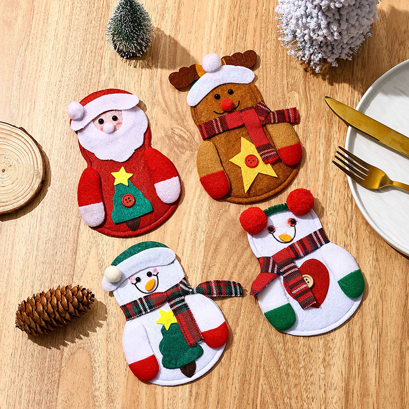 Christmas Knife and Fork Set Family Gift for Holiday Dining Decor