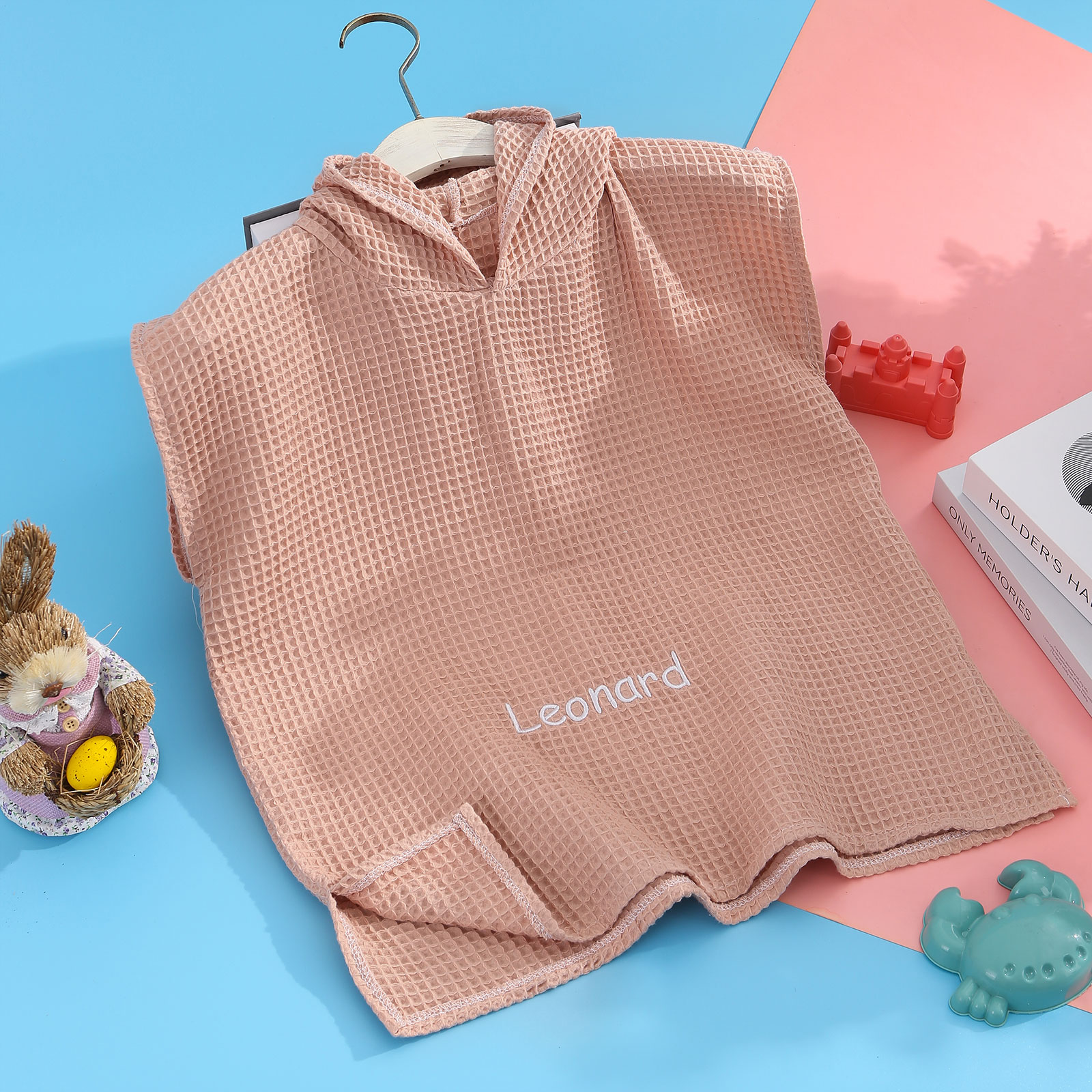 Asciugamano con Cappuccio Personalizzato per Bambini in Microfibra - Nome Personalizzato, Disponibile in Vari Colori - Regalo di Natale per Bambini | Jessemade