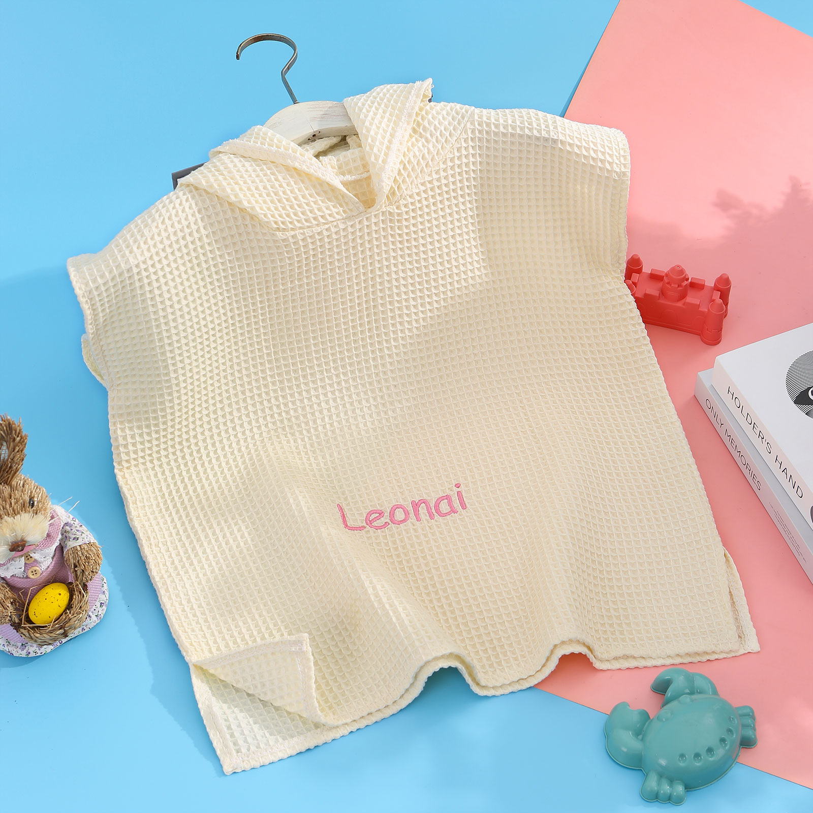 Asciugamano con Cappuccio Personalizzato per Bambini in Microfibra - Nome Personalizzato, Disponibile in Vari Colori - Regalo di Natale per Bambini | Jessemade