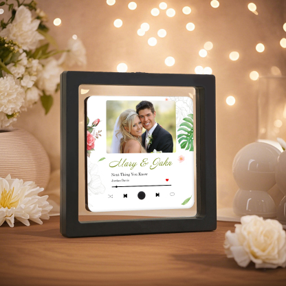 Magnete Personalizzato da Frigorifero con 1 Foto, 2 Nomi e 1 Canzone –