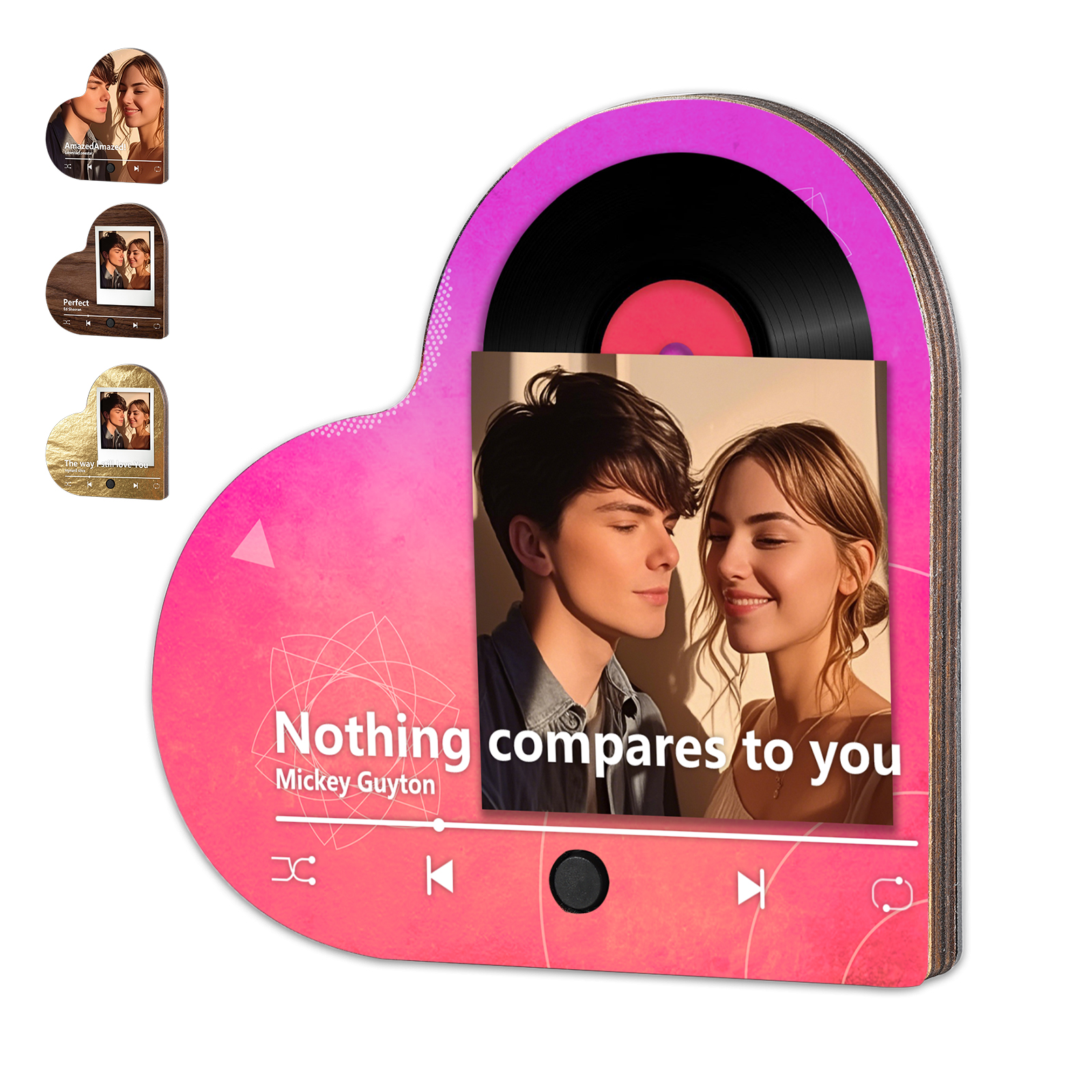Magnete Personalizzato da Frigorifero a Forma di Cuore con 1 Foto e 1 Canzone – Regalo di San Valentino per Lei/Lui | Jessemade