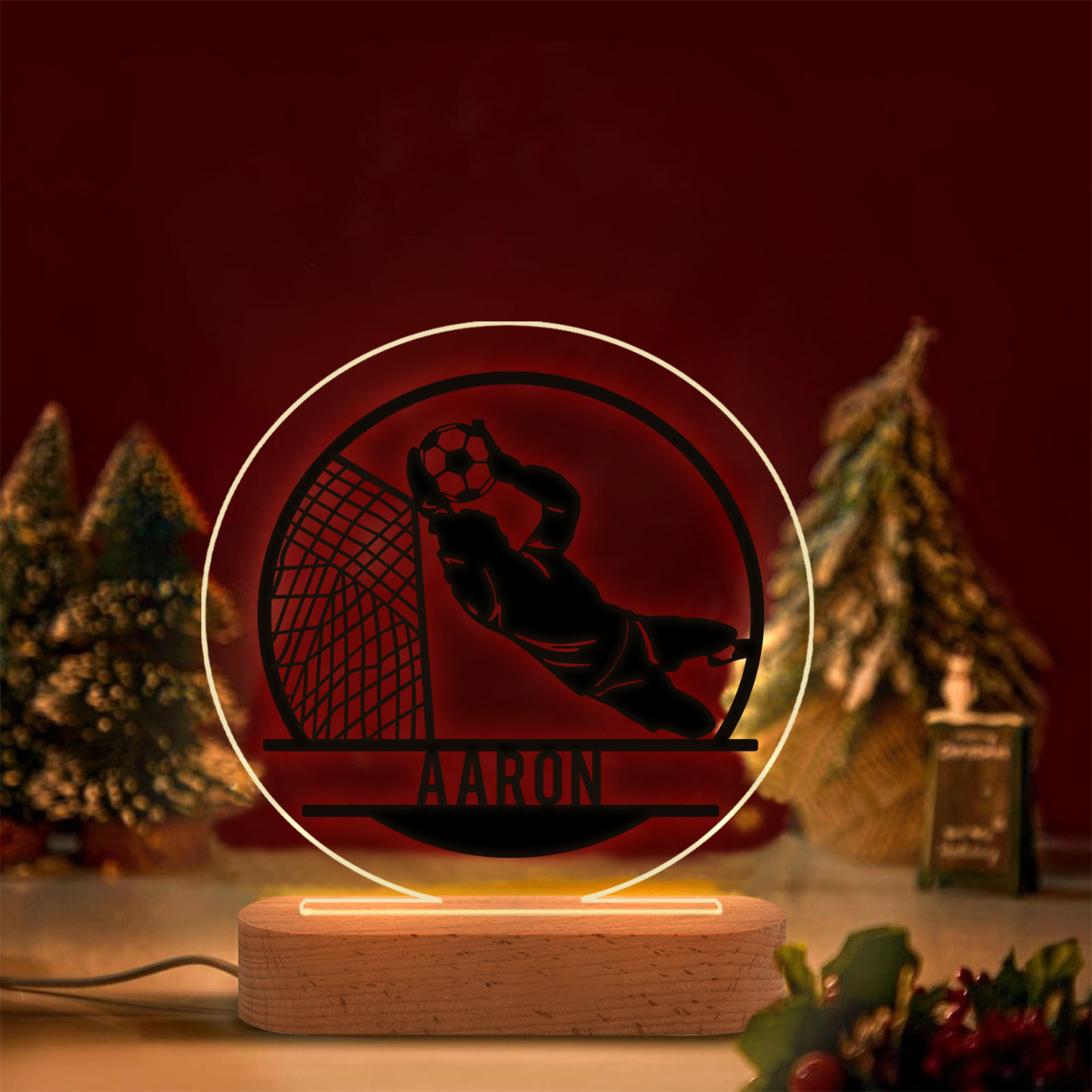 Lampada pallacanestro tiro a basket con 1 nome personalizzato regalo di sport