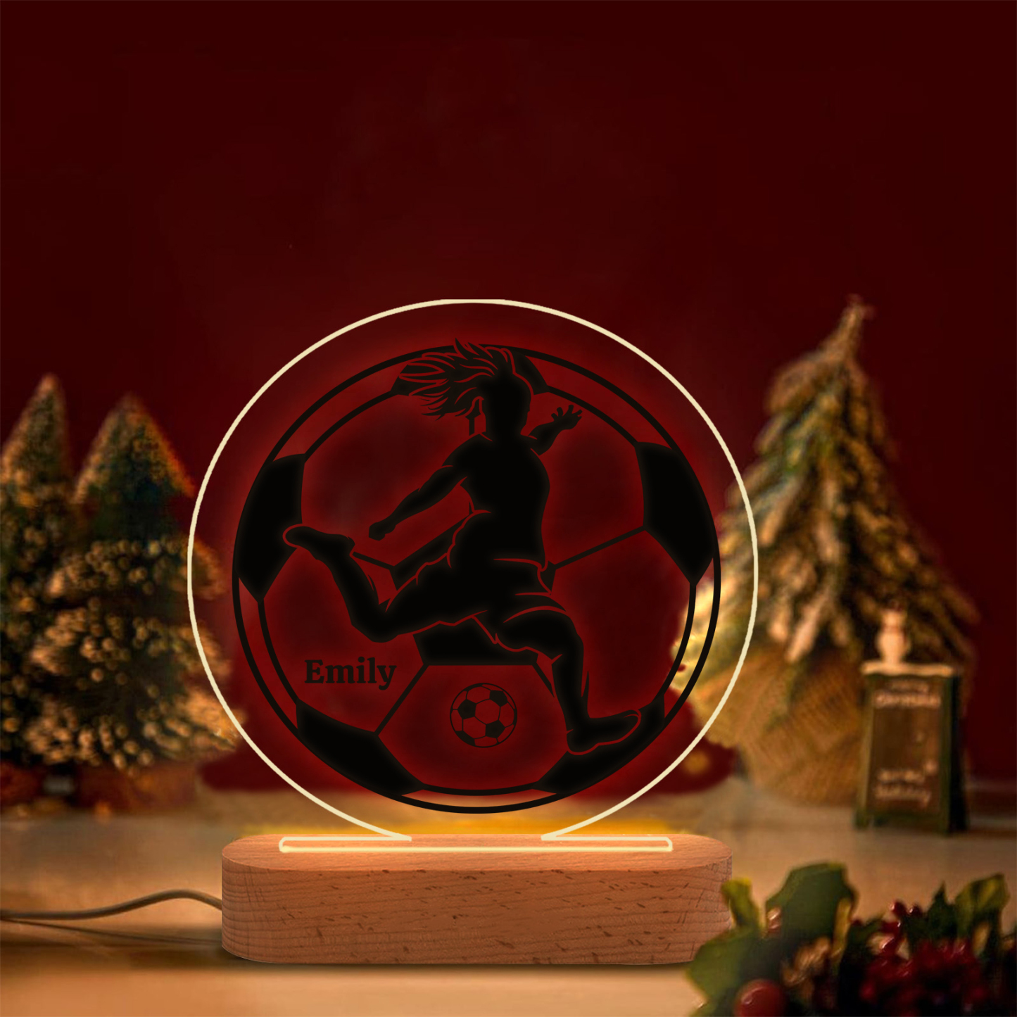 Lampada calcio con 1 nome personalizzato regalo di sport