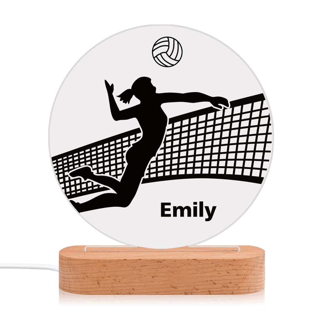 Lampada pallavolo con 1 nome personalizzato regalo di sport