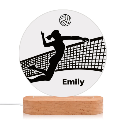 Lampada pallavolo con 1 nome personalizzato regalo di sport