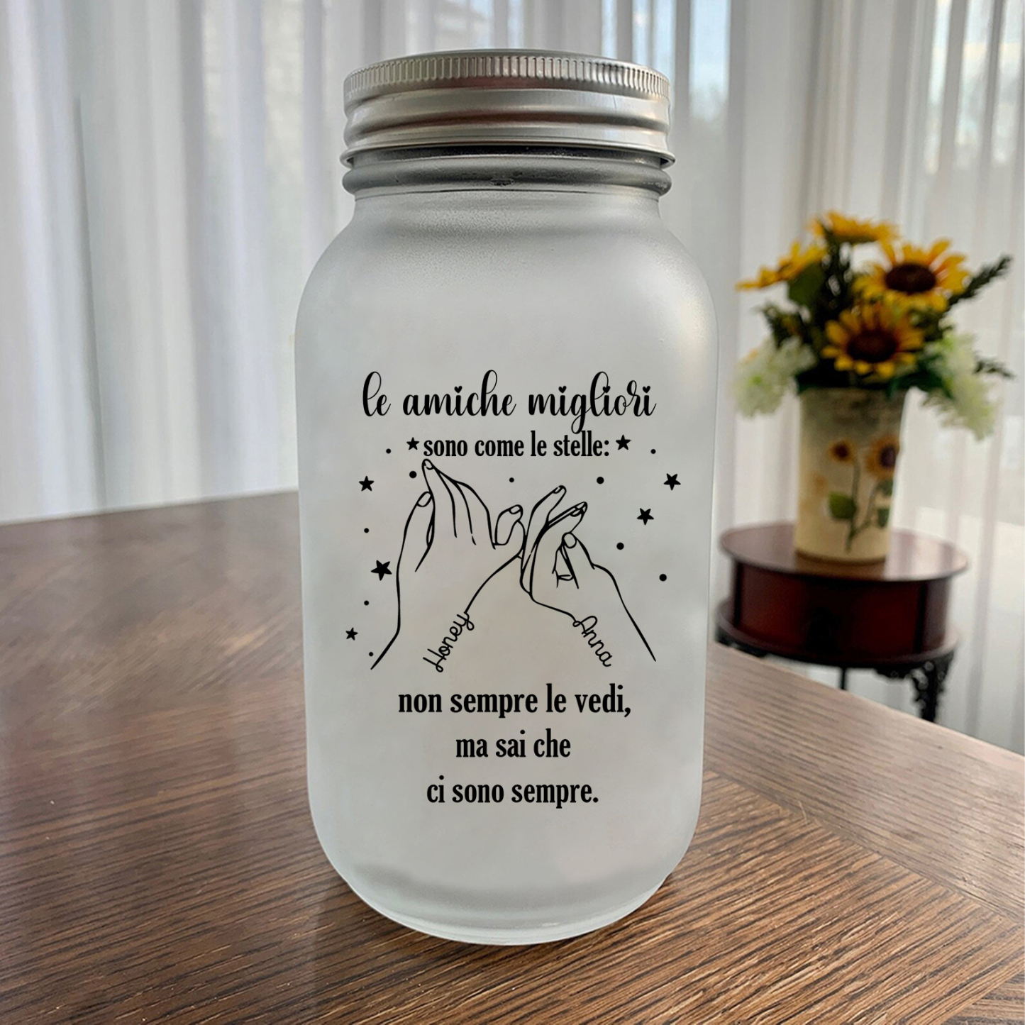 Le amiche migliori sono come le stelle Ornamenti di bottiglia illuminante leggera regalo per amica/sorella