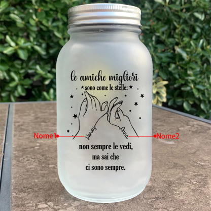 Le amiche migliori sono come le stelle Ornamenti di bottiglia illuminante leggera regalo per amica/sorella