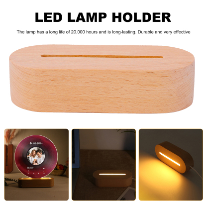 Personalised LED Photo Night Light with Custom Spotify Code, Photo & 2 Texts – 6 Styles Available – Valentine’s Day Gift for Him/Her | Jessemade