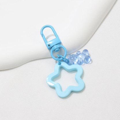 Portachiavi con 1 ciondolo di stella e orsacchiotto