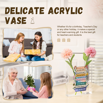 Ornamento in acrilico a forma di libro personalizzato con 10 testi anche usato come un vaso 