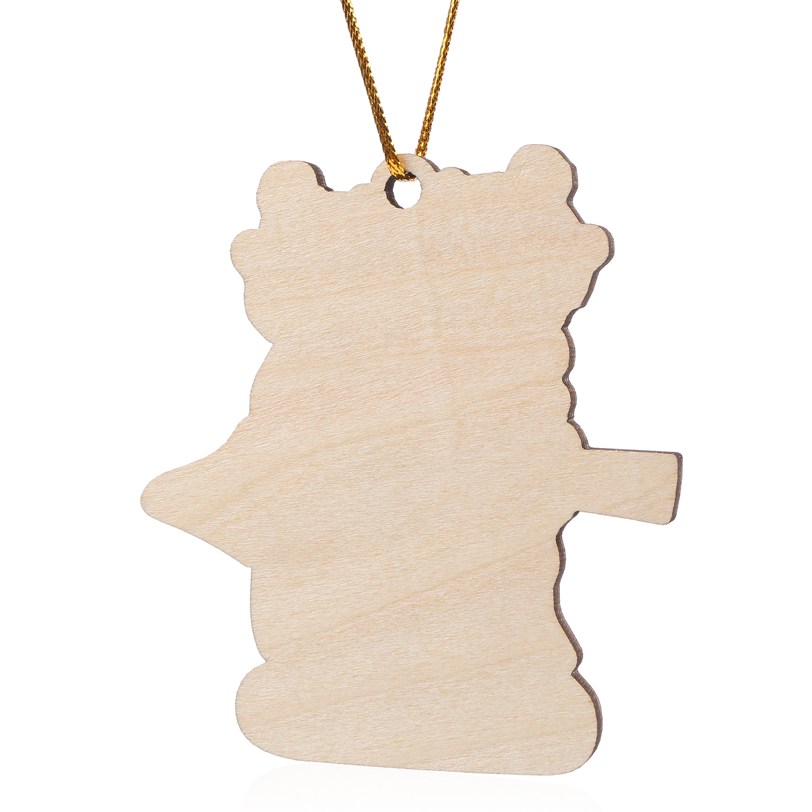 Decorazione Natalizia Personalizzata in Legno con Orsi Neri - 2 Nomi e Testo Personalizzati con Design Albero di Natale, Regalo di Natale per Famiglia | Jessemade