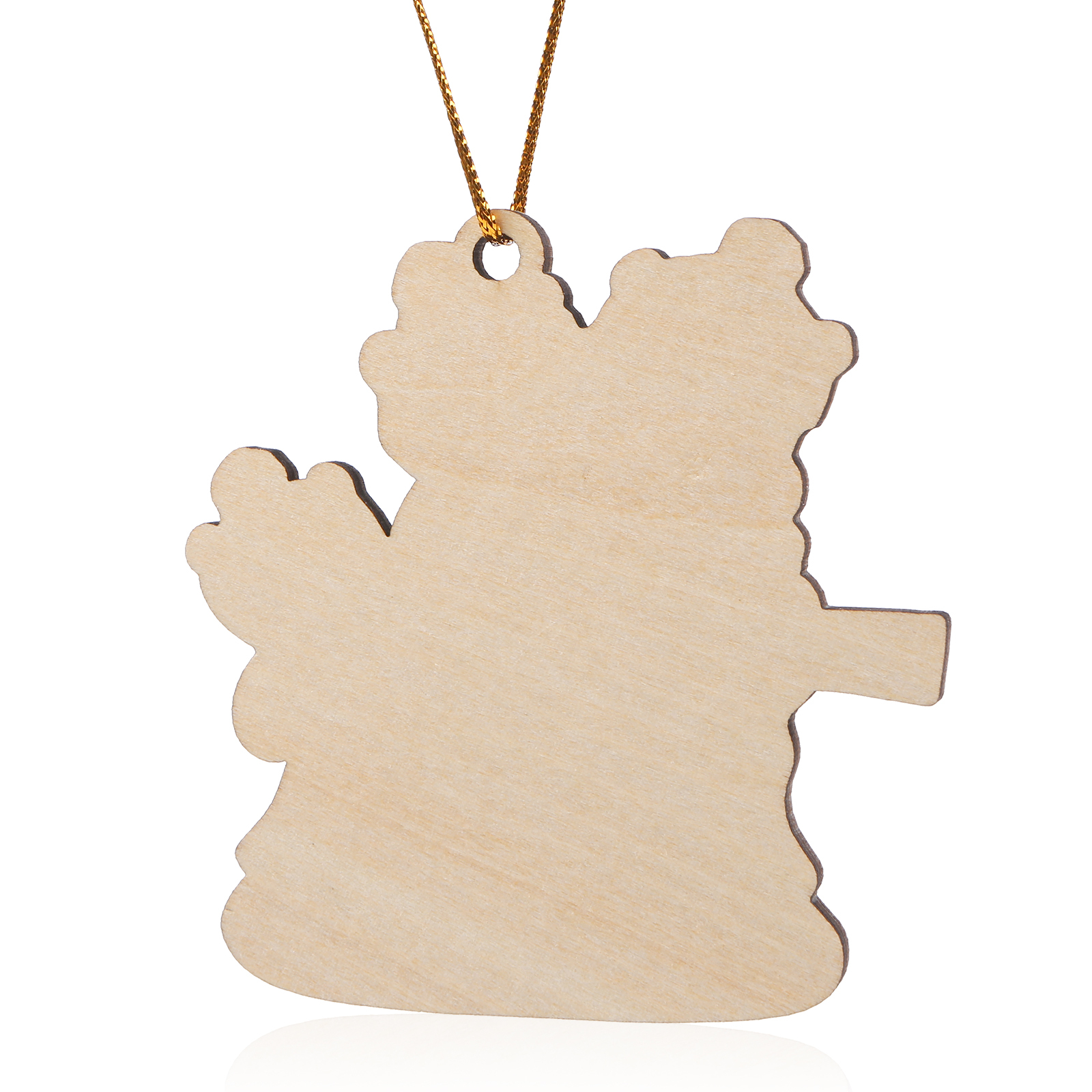 Decorazione Natalizia Personalizzata in Legno con Orsi Neri - 3 Nomi e Testo Personalizzati con Design Albero di Natale, Regalo di Natale per Famiglia | Jessemade