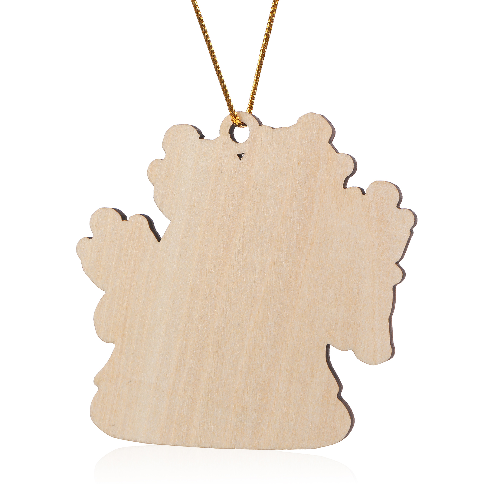 Decorazione Natalizia Personalizzata in Legno con Orsi Neri - 4 Nomi e Testo Personalizzati con Design Albero di Natale, Regalo di Natale per Famiglia | Jessemade