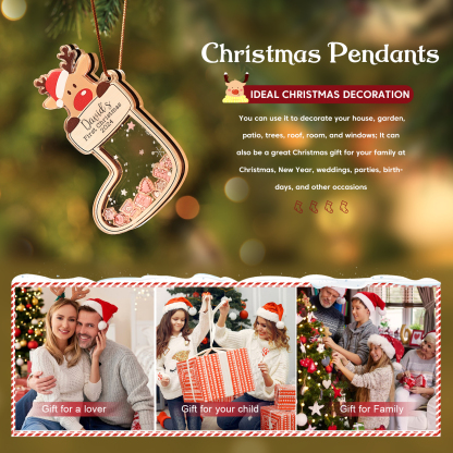 Decorazione Natalizia Personalizzata per il Primo Natale del Bambino - Con Nome, Data e 5 Testo Personalizzati, Regalo di Natale per Bambino | Jessemade