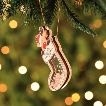 Decorazione Natalizia Personalizzata per il Primo Natale del Bambino - Con Nome, Data e 5 Testo Personalizzati, Regalo di Natale per Bambino | Jessemade