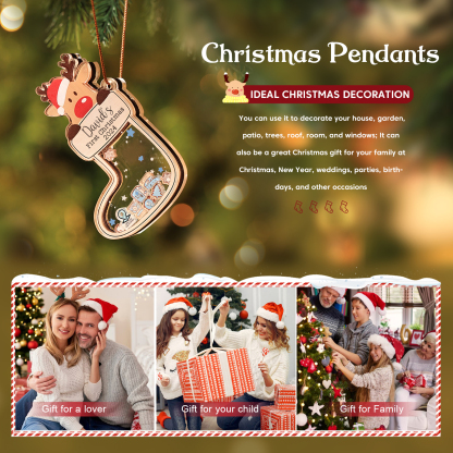 Decorazione Natalizia Personalizzata per il Primo Natale del Bambino - Con Nome, Data e 5 Testo Personalizzati, Regalo di Natale per Bambino | Jessemade