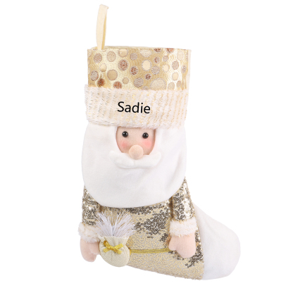 Calze di Natale Personalizzate con Babbo Natale e Renna – Un Regalo di Natale Perfetto per la Famiglia | Jessemade