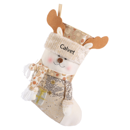 Calze di Natale Personalizzate con Babbo Natale e Renna – Un Regalo di Natale Perfetto per la Famiglia | Jessemade