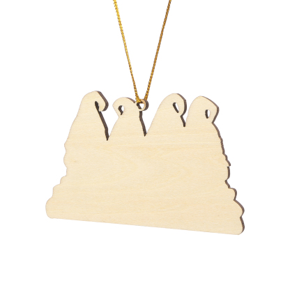 Decorazione Natalizia in Legno Personalizzata - Design Gnomi, 4 Nomi e Testo Personalizzabili, Regalo di Natale per Famiglia | Jessemade