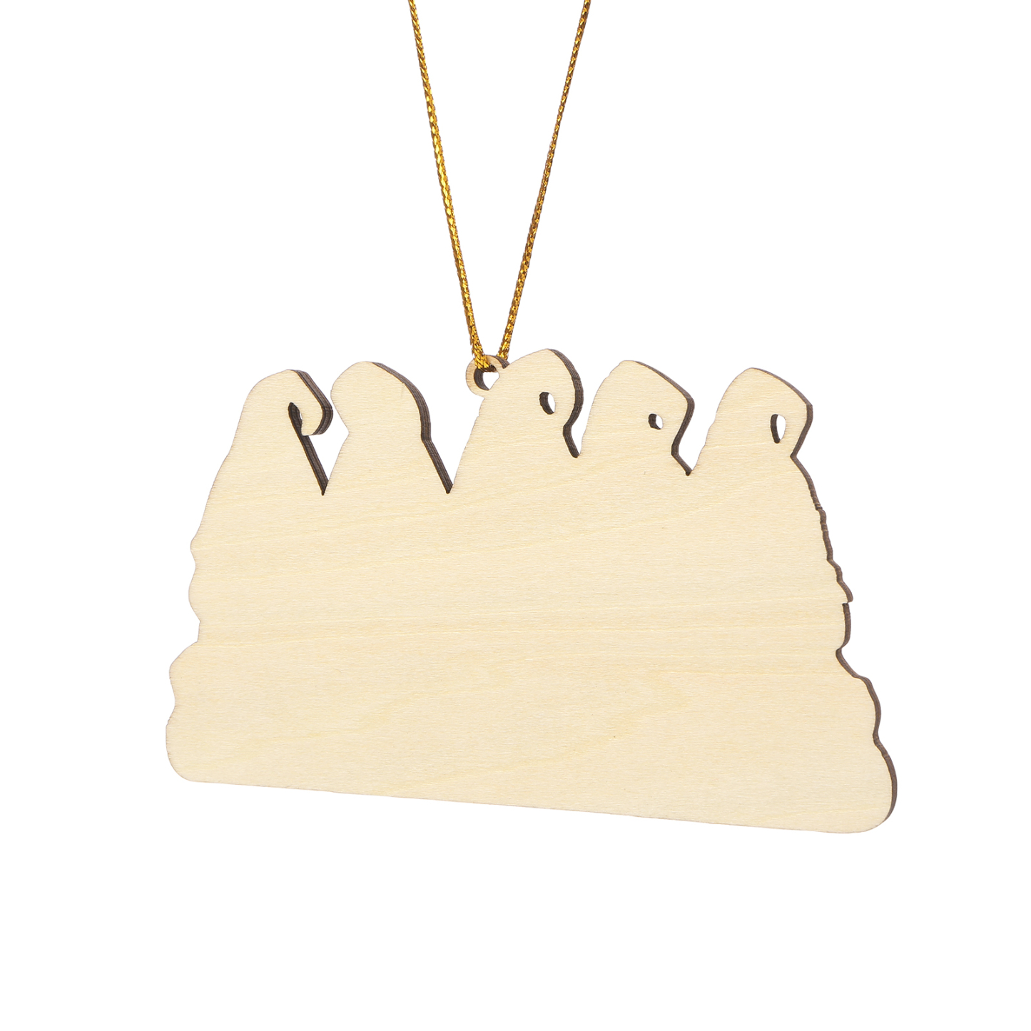 Decorazione Natalizia in Legno Personalizzata - Design Gnomi, 5 Nomi e Testo Personalizzabili, Regalo di Natale per Famiglia | Jessemade