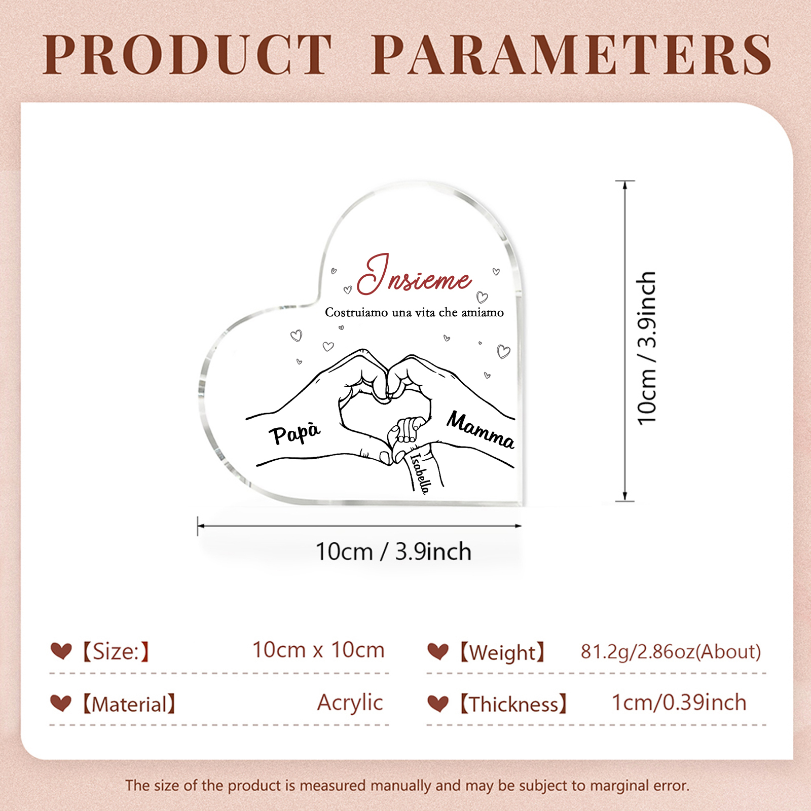 [Copy]Ornamento Commemorativo Personalizzato con Design di Cardinale, Foto, Nome e Data | Jessemade