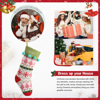 Calze di Natale Personalizzate – Materiale in Fibra Acrilica, Nome Personalizzato, 3 Design, Regalo Perfetto per la Famiglia | Jessemade