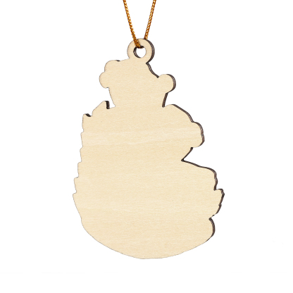 Decorazione Natalizia in Legno con Panda - Personalizza 2 Nomi, 1 Testo e 1 Data - Regalo di Natale per Famiglia | Jessemade