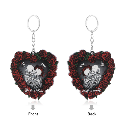 Decorazione/Pendente Natalizia Personalizzata in Acrilico con 2 Nomi - "Ti Amo" - Regalo di Natale per Lui/Lei | Jessemade