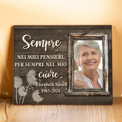 Ornamenti commemorativi personalizzati con 1 foto, nome e data, ornamenti in legno per commemorare i cari defunti | Jessemade