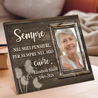 Ornamenti commemorativi personalizzati con 1 foto, nome e data, ornamenti in legno per commemorare i cari defunti | Jessemade