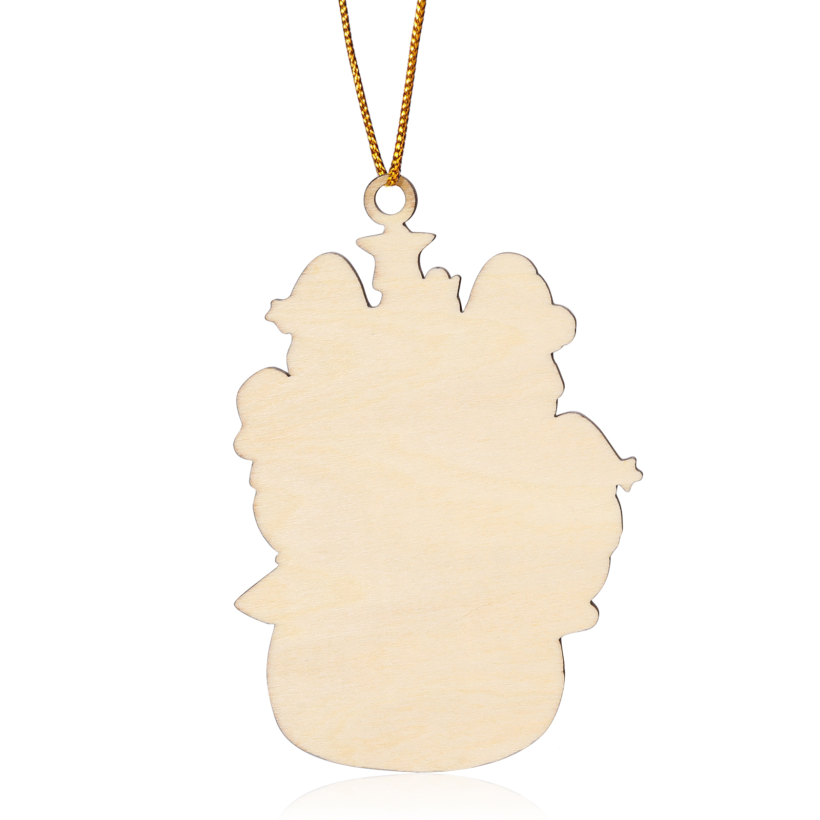 Decorazione Natalizia Personalizzata in Legno con Babbo Natale - 5 Nomi Personalizzati e Testo Regalo di Natale per la Famiglia | Jessemade