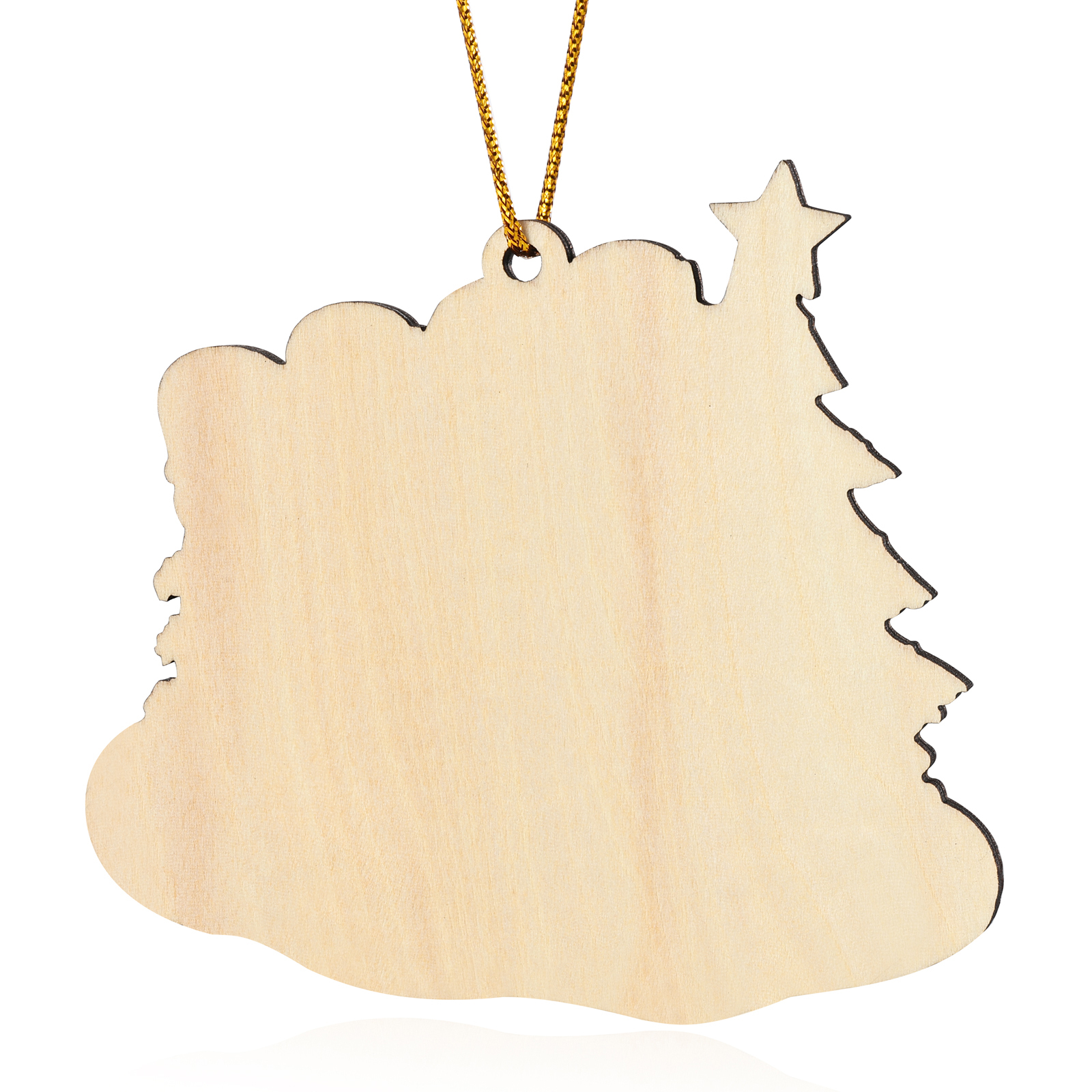 Decorazione Natalizia in Legno Personalizzata - Albero di Natale & Personaggi - Personalizzabile con 4 Nomi e 1 Testo - Regalo di Natale per Famiglia | Jessemade