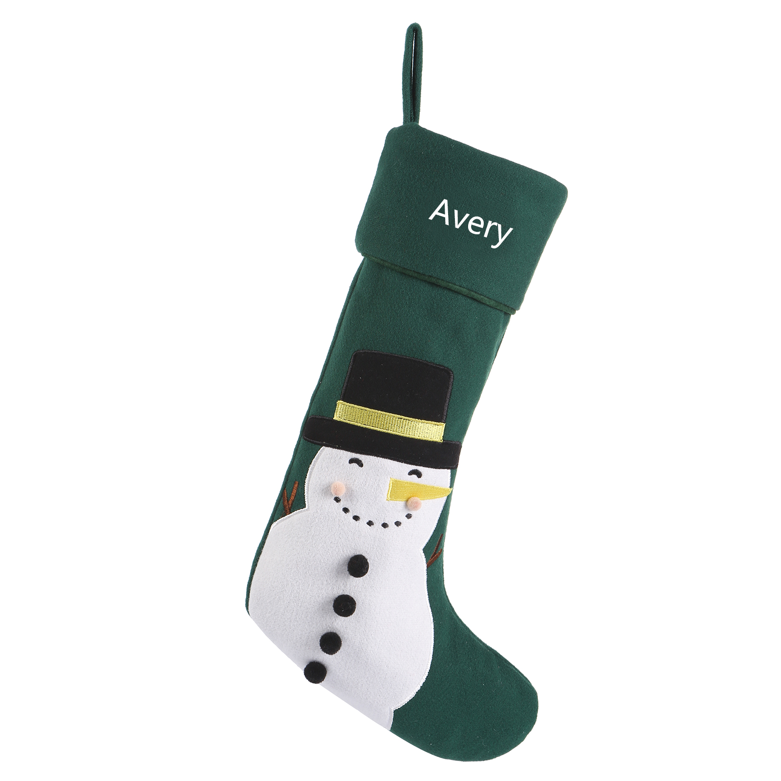 Calza di Natale in Tessuto Personalizzata - Nome Personalizzabile, Stili Rosso e Verde Regalo di Natale per Famiglia | Jessemade
