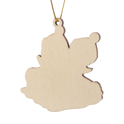 Ornamento Natalizio Personalizzato in Legno a Forma di Pinguino - 2 Nomi, Data e Testo, Regalo di Natale per Famiglia | Jessemade