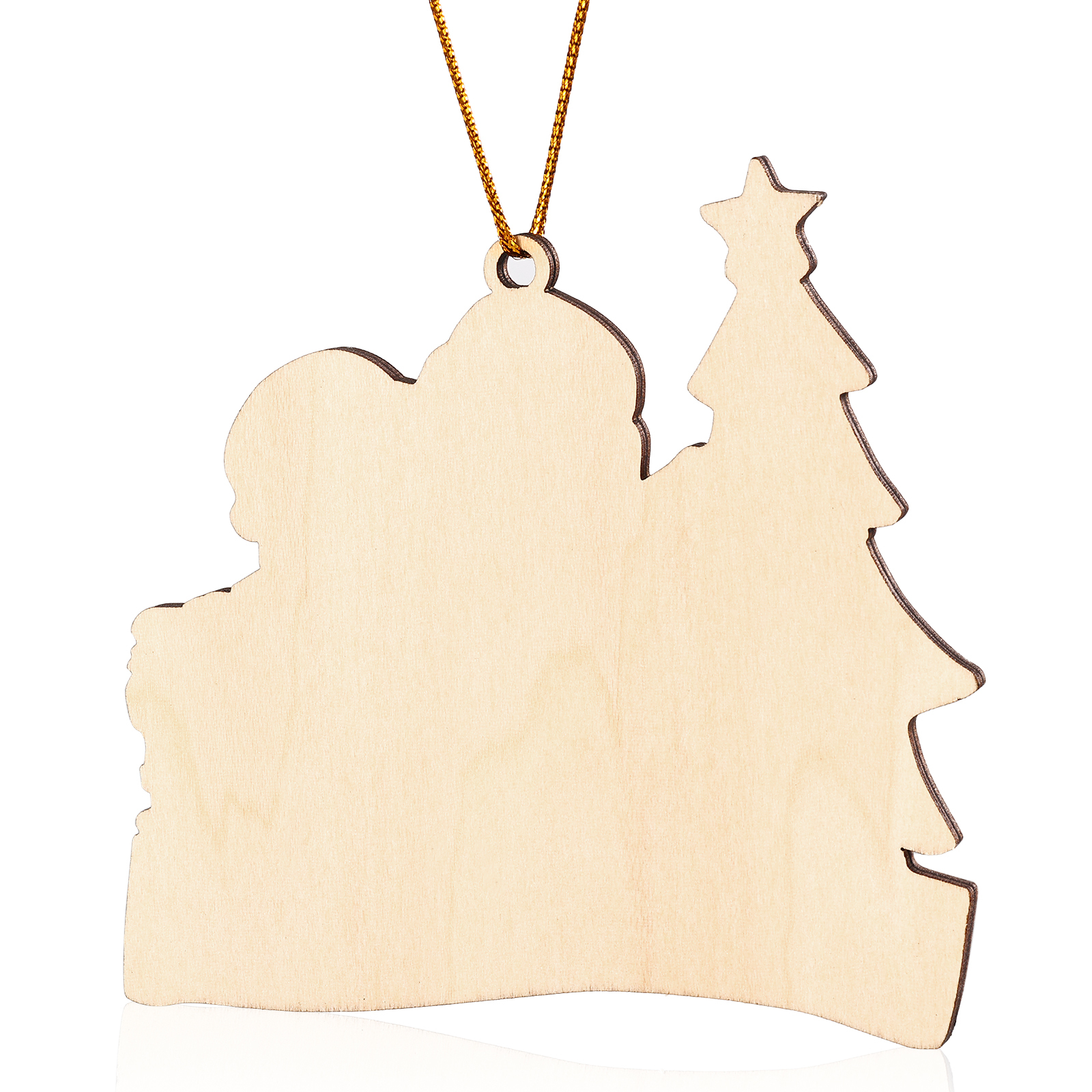 Decorazione Natalizia in Legno Personalizzata - Personalizza 2 Nomi, 1 Testo, Data - Albero di Natale e Personaggi, Regalo di Natale per la Famiglia | Jessemade