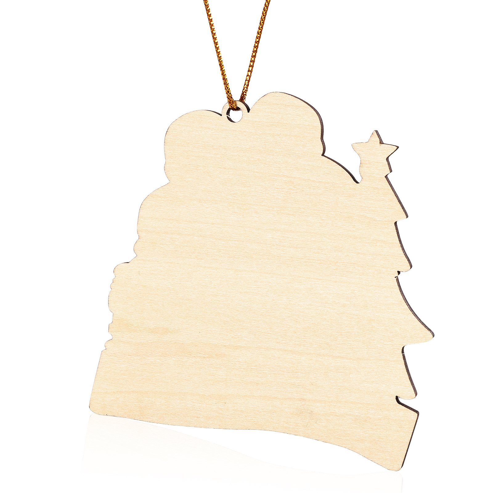 Decorazione Natalizia in Legno Personalizzata - Personalizza 5 Nomi, 1 Testo, Data - Albero di Natale e Personaggi, Regalo di Natale per la Famiglia | Jessemade