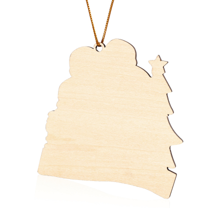 Decorazione Natalizia in Legno Personalizzata - Personalizza 5 Nomi, 1 Testo, Data - Albero di Natale e Personaggi, Regalo di Natale per la Famiglia | Jessemade