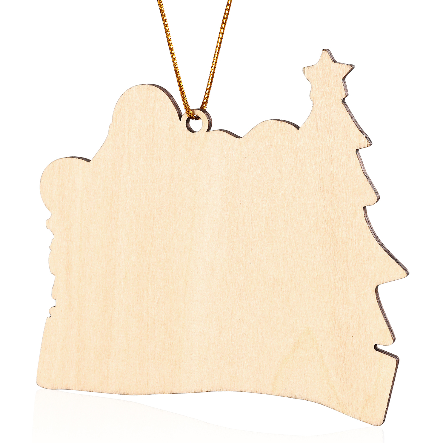 Decorazione Natalizia in Legno Personalizzata - Personalizza 6 Nomi, 1 Testo, Data - Albero di Natale e Personaggi, Regalo di Natale per la Famiglia | Jessemade