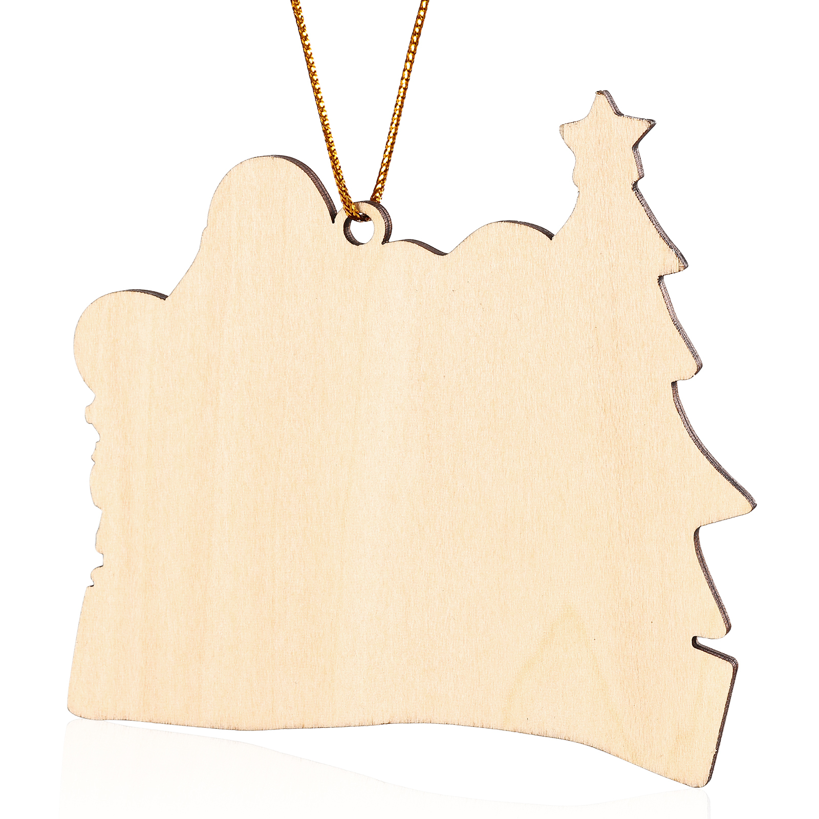 Decorazione Natalizia in Legno Personalizzata - Personalizza 6 Nomi, 1 Testo, Data - Albero di Natale e Personaggi, Regalo di Natale per la Famiglia | Jessemade