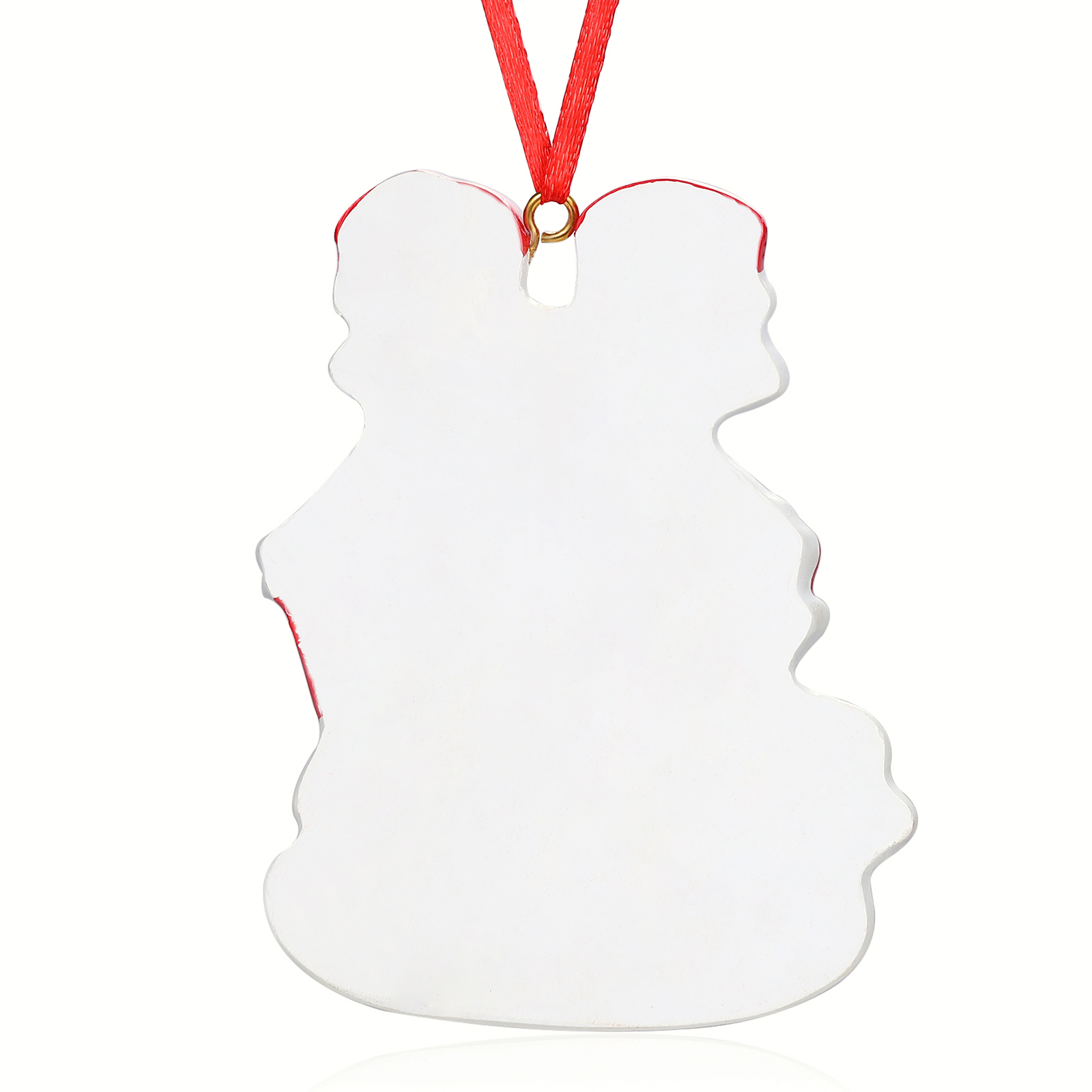 Decorazione Natalizia Personalizzata in Resina - Casetta di Natale Rossa con Pupazzi di Neve e Cagnolino - 3 Nomi Personalizzati e 1 Testo - Regalo di Natale per Famiglia | Jessemade