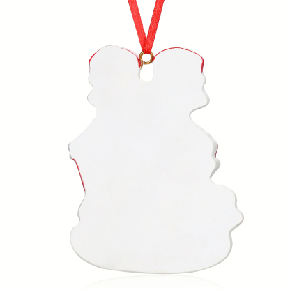 Decorazione Natalizia Personalizzata in Resina - Casetta di Natale Rossa con Pupazzi di Neve e Cagnolino - 3 Nomi Personalizzati e 1 Testo - Regalo di Natale per Famiglia | Jessemade