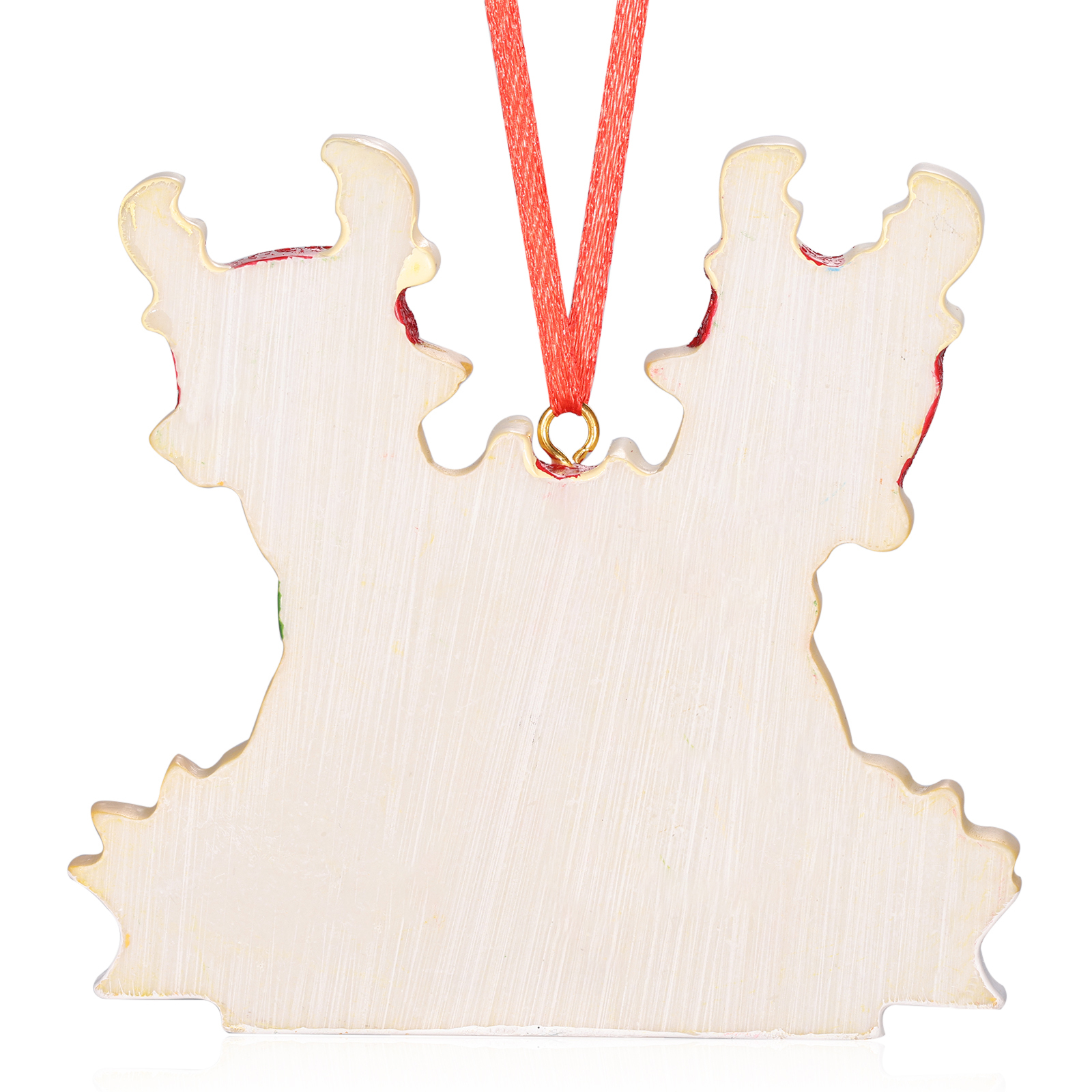 Ornamento Natalizio Personalizzato a Forma di Renne con 3 Nomi e 1 Testo - Regalo in Resina per Famiglie | Jessemade