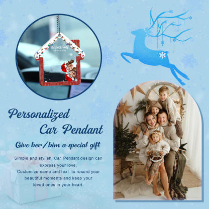 Personalised Christmas Family Ornament – Custom 2 Photos & 2 Names & 1 Text Christmas Gift for Family | Jessemade