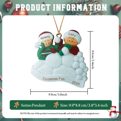 Decorazione Natalizia in Legno Personalizza 2-8 Nomi, 1 Testo e una Data –  Regalo di Natale per Famiglia | Jessemade