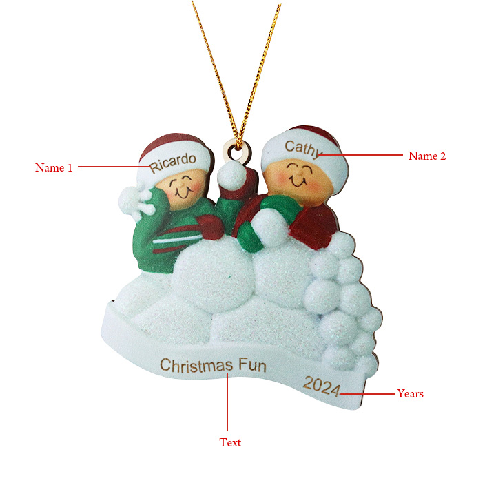 Decorazione Natalizia in Legno Personalizza 2-8 Nomi, 1 Testo e una Data –  Regalo di Natale per Famiglia | Jessemade