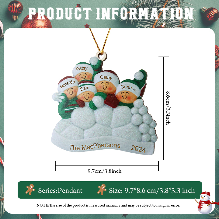 Decorazione Natalizia in Legno Personalizza 2-8 Nomi, 1 Testo e una Data –  Regalo di Natale per Famiglia | Jessemade