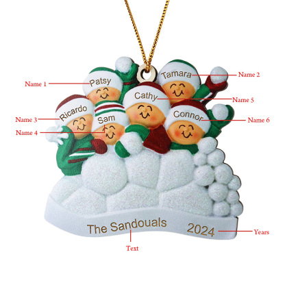 Decorazione Natalizia in Legno Personalizza 2-8 Nomi, 1 Testo e una Data –  Regalo di Natale per Famiglia | Jessemade
