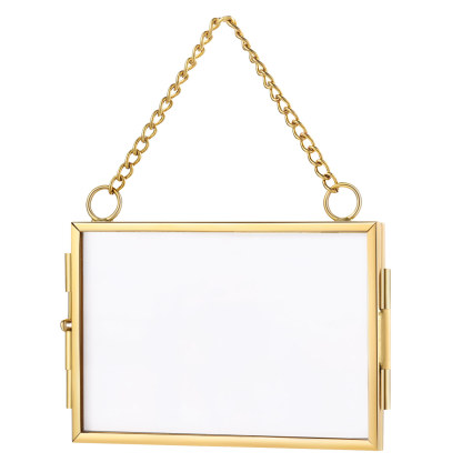 Cornice Personalizzata da Appendere con 1 Foto - Elegante Decorazione in Rame e Vetro in Formato Orizzontale o Verticale - Regalo di San Valentino per Lei/Lui | Jessemade